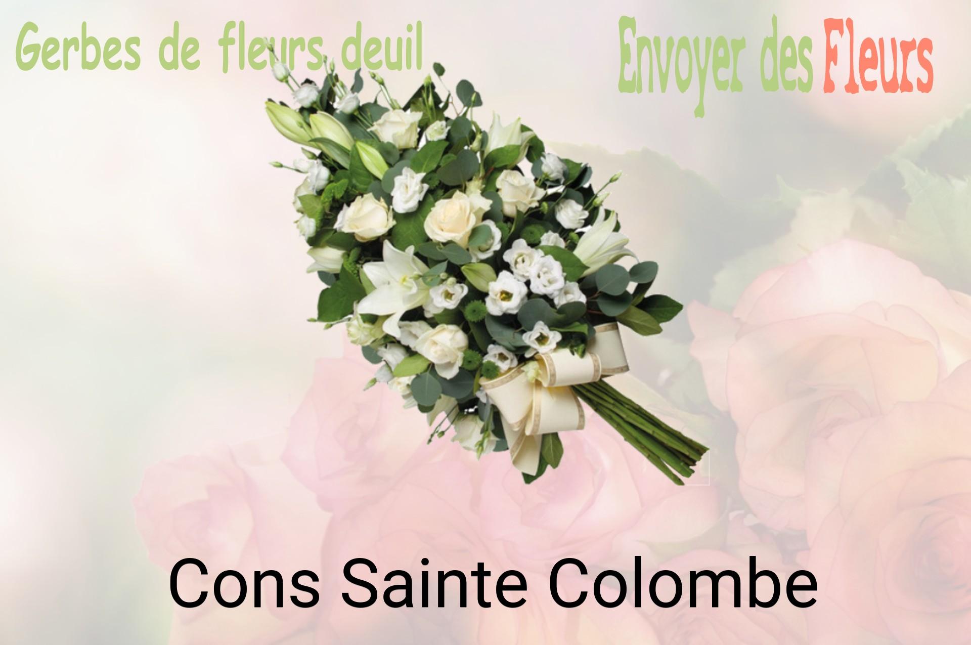 Gerbe de fleurs de deuil livrée à Cons-Sainte-Colombe